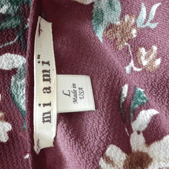 Miami Long Maxi Dress Romper Burgundy Size Large - Picture 10 of 10